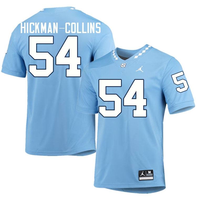 #54 Timir Hickman-Collins North Carolina Tar Heels College Football Jersey Stitched-Carolina Blue